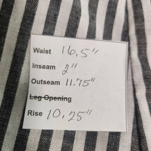 Love Tree Black and White Striped Preppy Shorts with Tie Waist Size Large - Picture 9 of 9